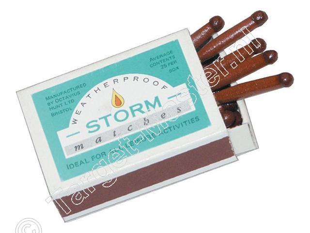 Weatherproof Storm Matches, Weerbestendige Storm Lucifers, doosje 25 lucifers